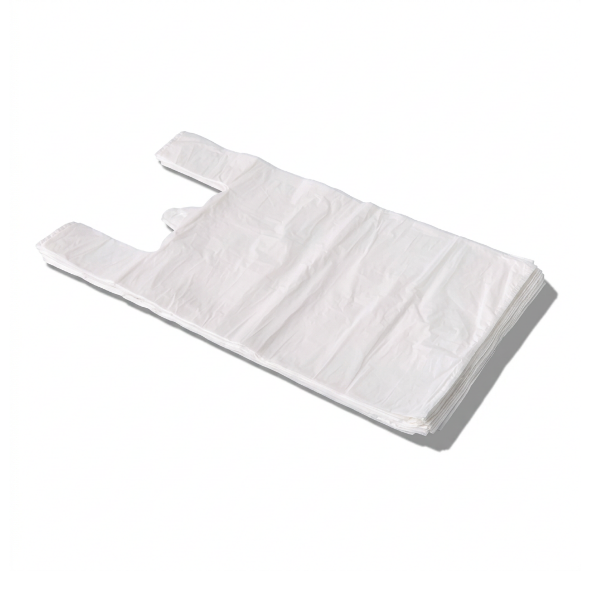 White T-shirt bag 350+160x640mm 25my HDPE