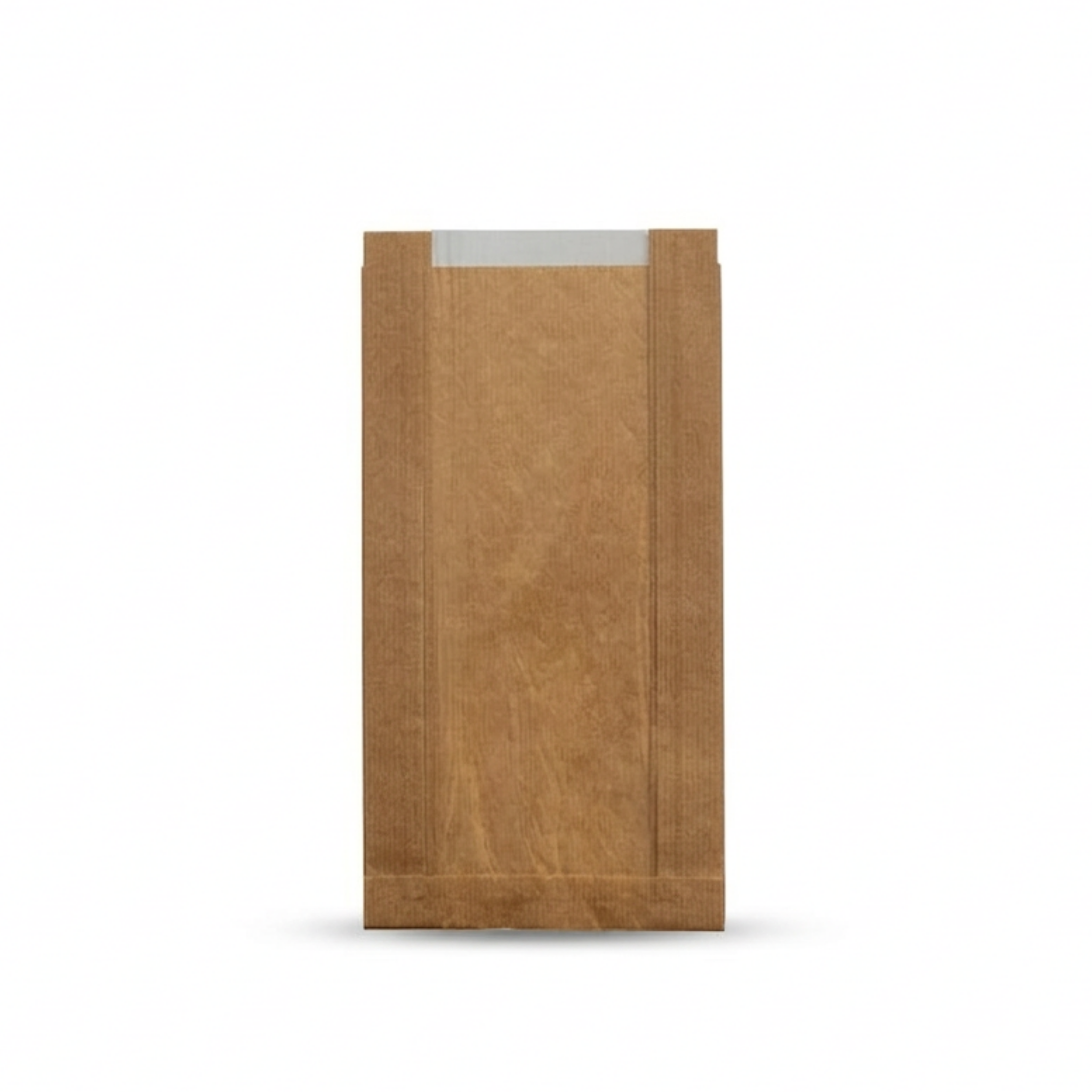 Kraft paper bag perf. window 100x40/60x240mm