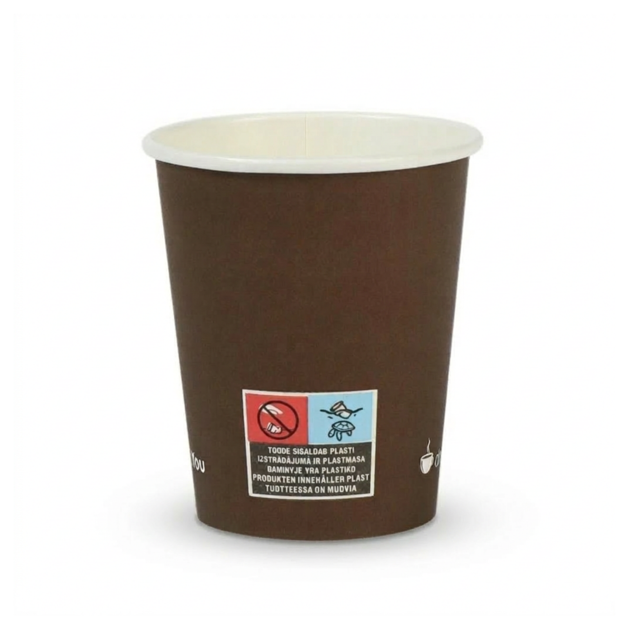 Brown hot cup 250ml Ø80mm