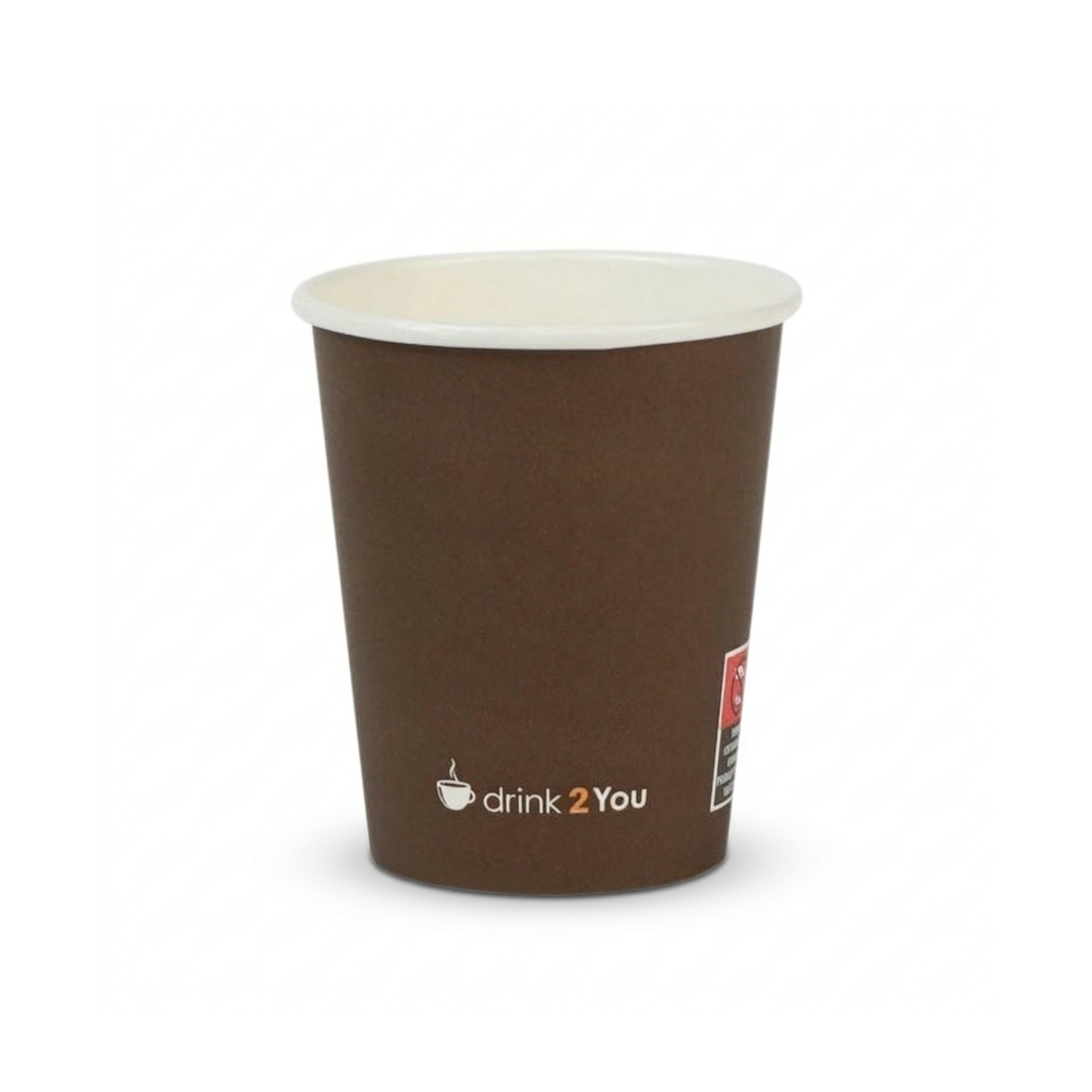Brown hot cup 250ml Ø80mm