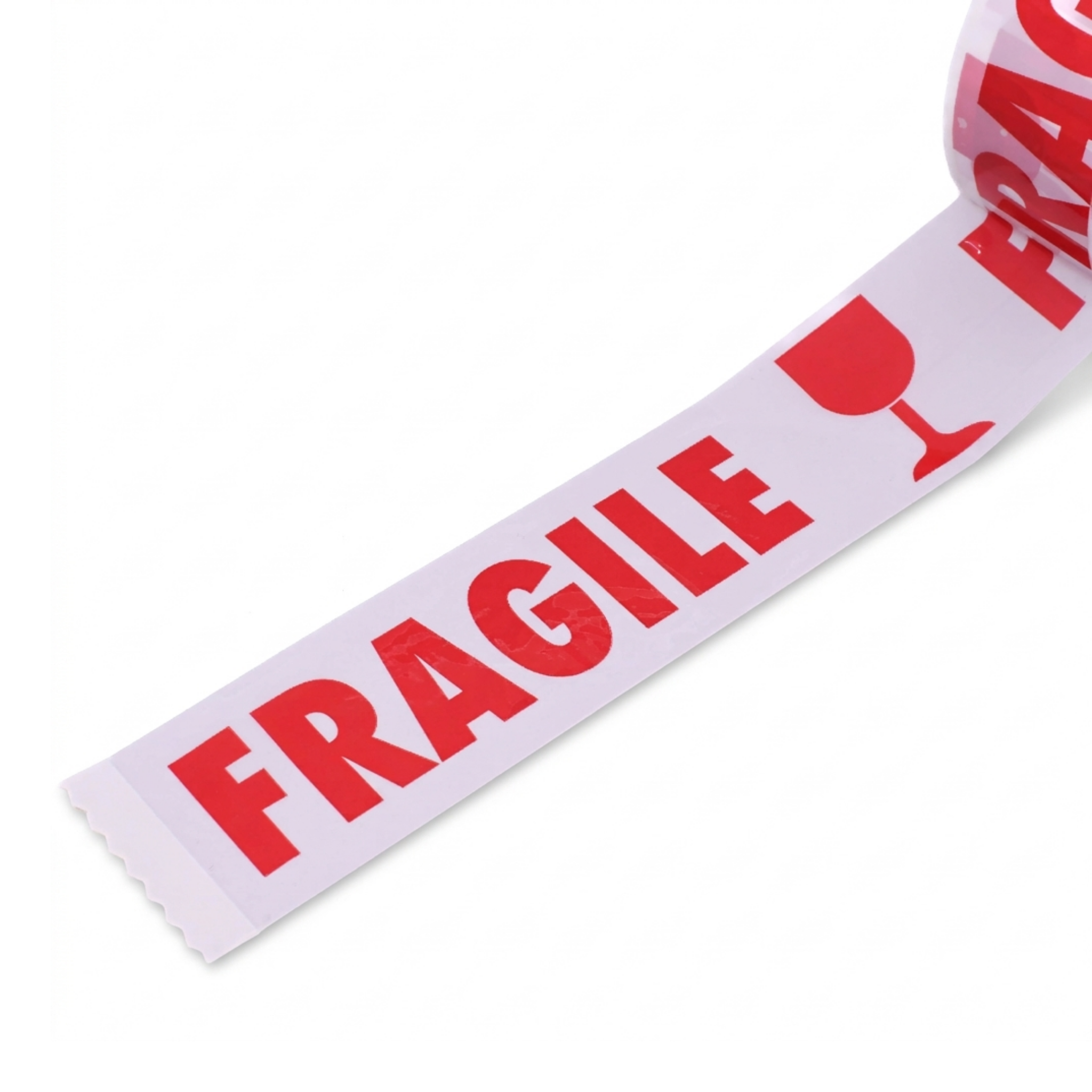 Packaging tape "Fragile" 48 mm x 66 m, white