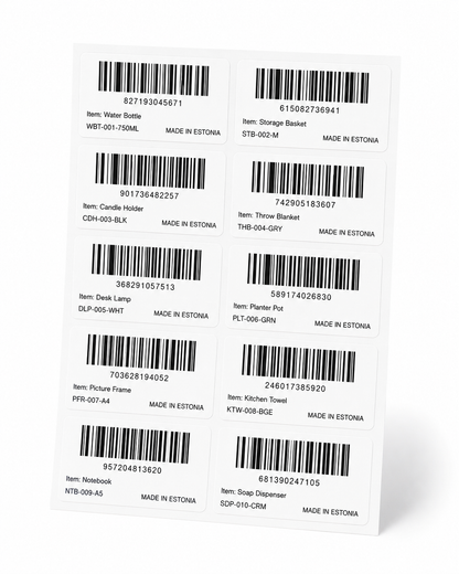 Product and Barcode Labels